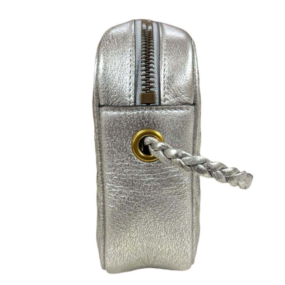 GUCCI Silver GG Marmont Shoulder Bag - Picture 5 of 10